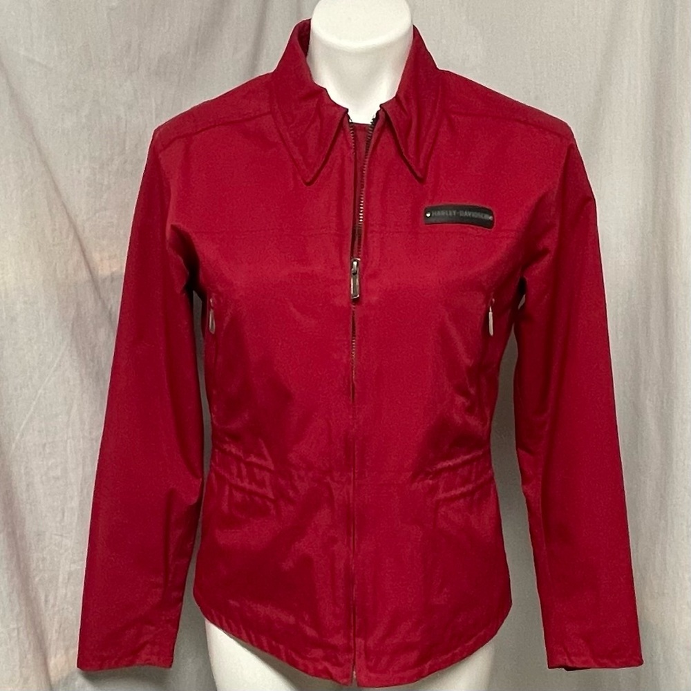 Harley Davidson HD Women's Riding Gear Soft Shell Jacket Red 97026 03VW Small - Picture 2 of 16